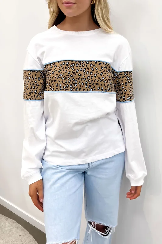 Leo Long Sleeve Tee White