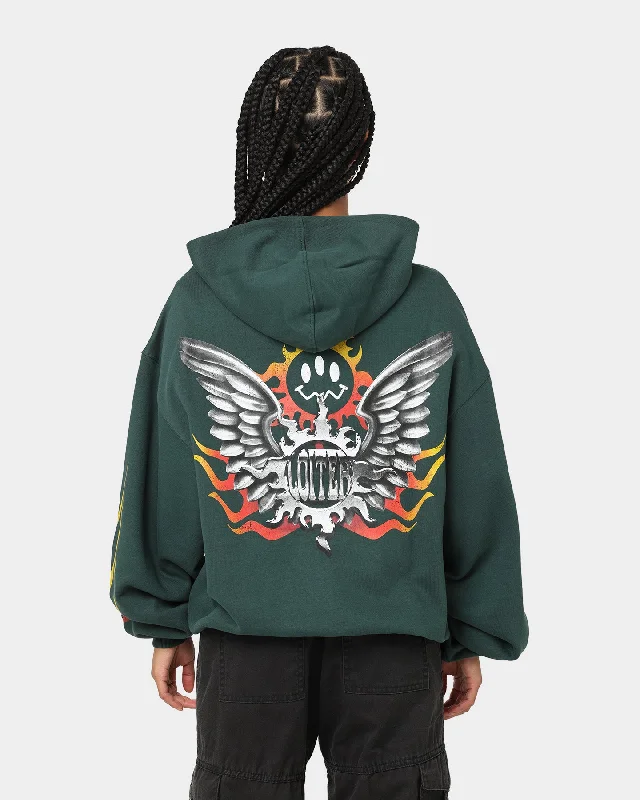 Loiter Biker Hoodie Green