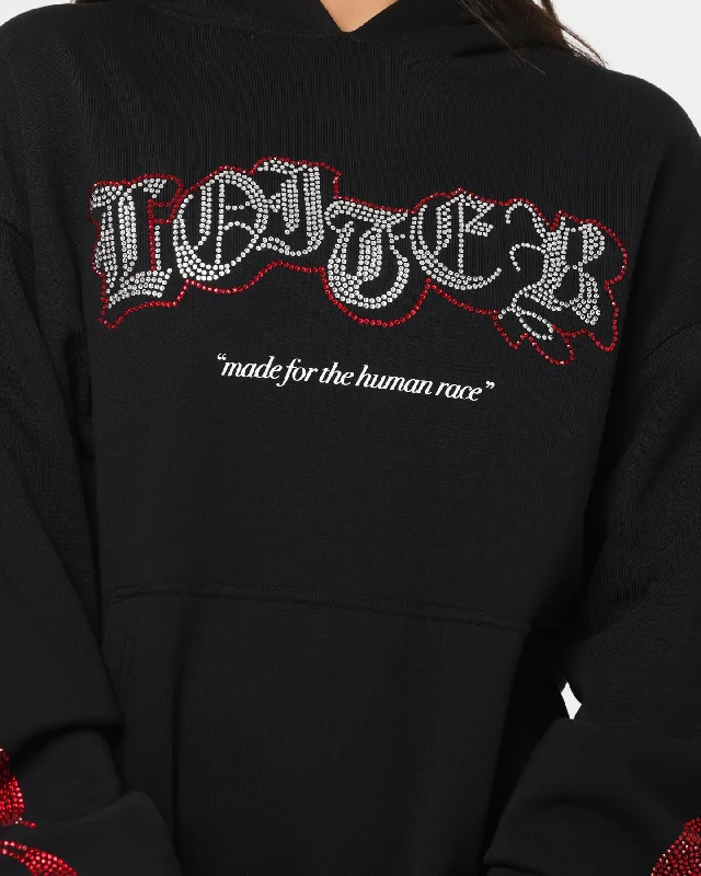 Loiter Cosmic Rhinestone Hoodie Black