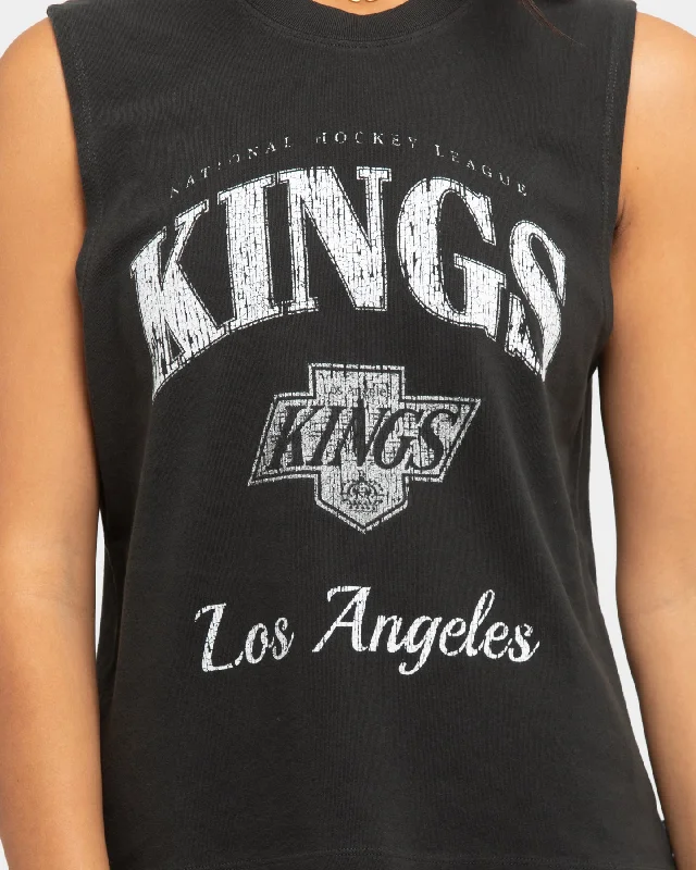 Majestic Athletic Women's Los Angeles Kings Vintage Gym Tank Black