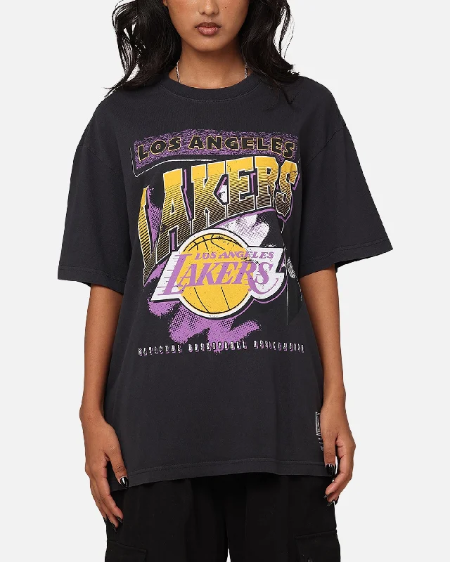 Mitchell & Ness Los Angeles Lakers Brush Off 2.0 T-Shirt Faded Black