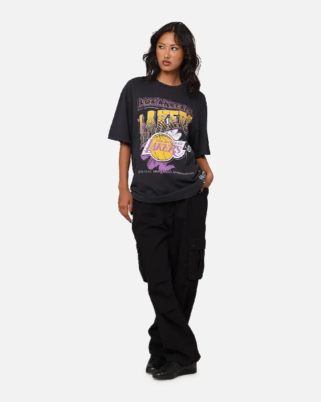 Mitchell & Ness Los Angeles Lakers Brush Off 2.0 T-Shirt Faded Black