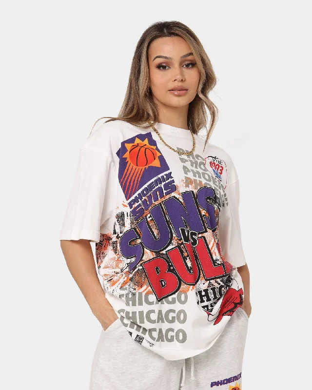 Mitchell & Ness Phoenix Suns VS Chicago Bulls 1993 Finals Vintage T-Shirt Vintage White