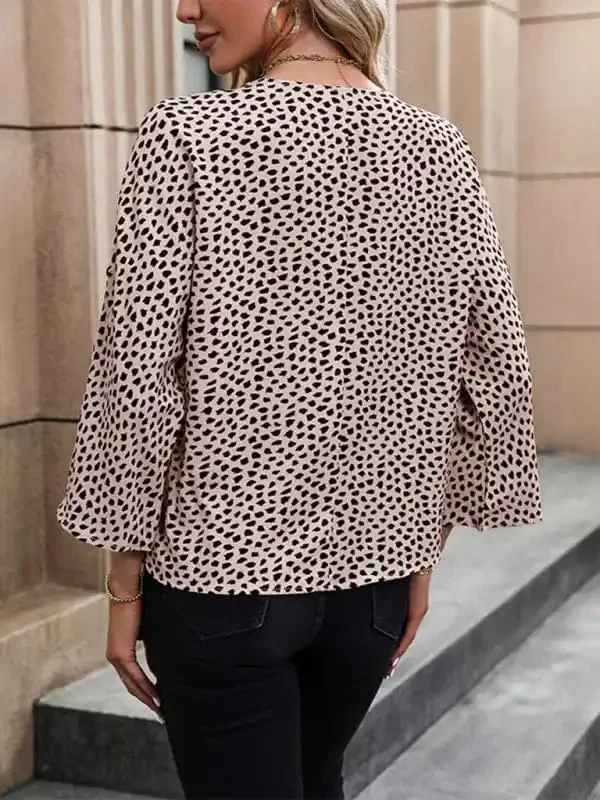 New leopard print long sleeve shirt