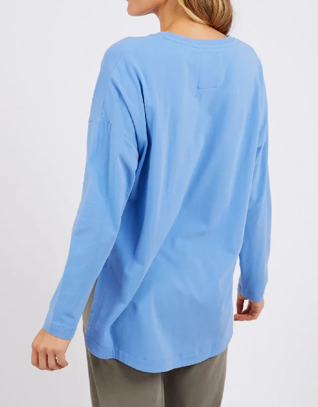 Society Long Sleeve Tee - Cerulean Blue