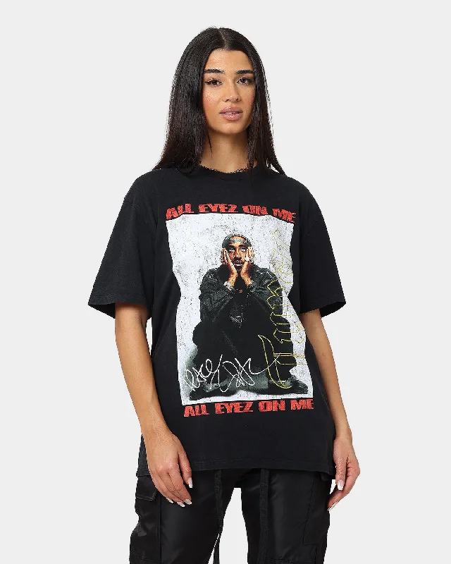 Tupac Eyez On Me Signature Vintage T-Shirt Washed Black