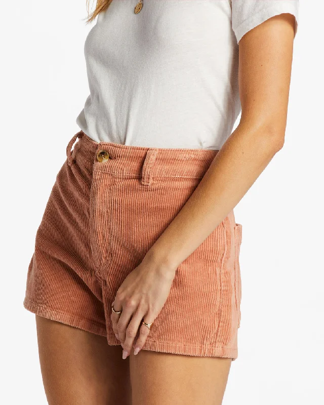 Free Fall Corduroy Shorts - Rose Dawn