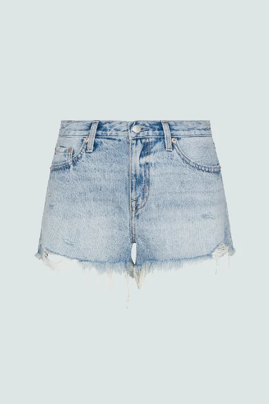 Gigi Low Rise Short - Vivid Distressed