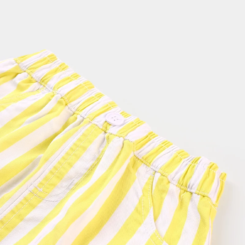 Girls Skirt Woven Yellow Stripes - Yellow Str