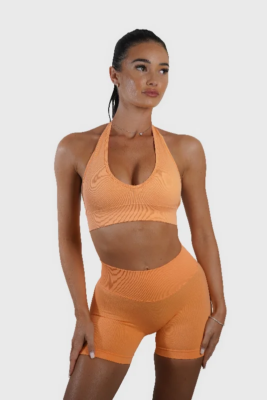 RECOIL SCRUNCH SHORTS - ORANGE SHERBET