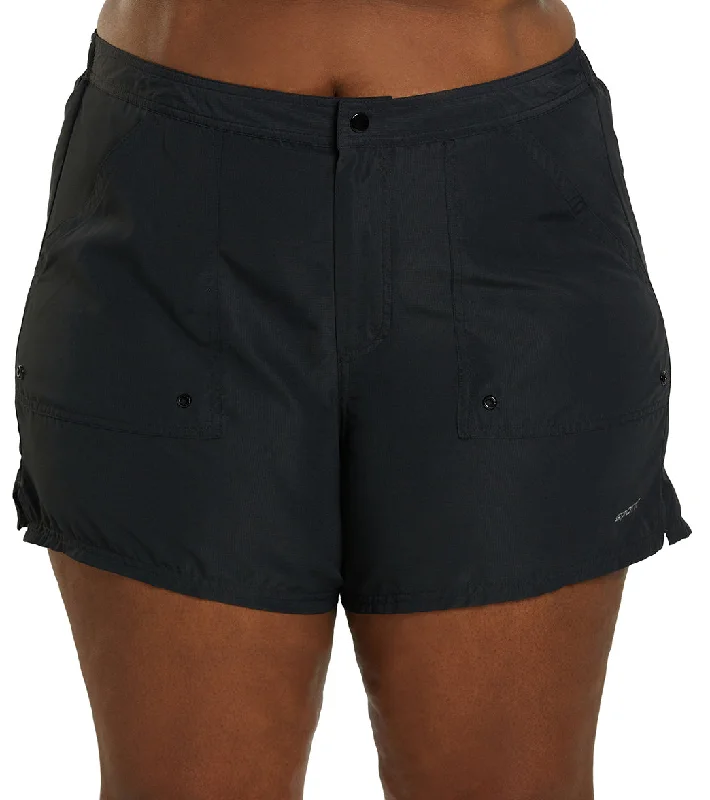 Sporti Women's Plus Size Comfort Fit Board Short Black