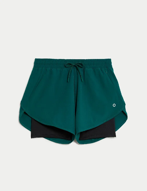 Woven Layered Gym Shorts