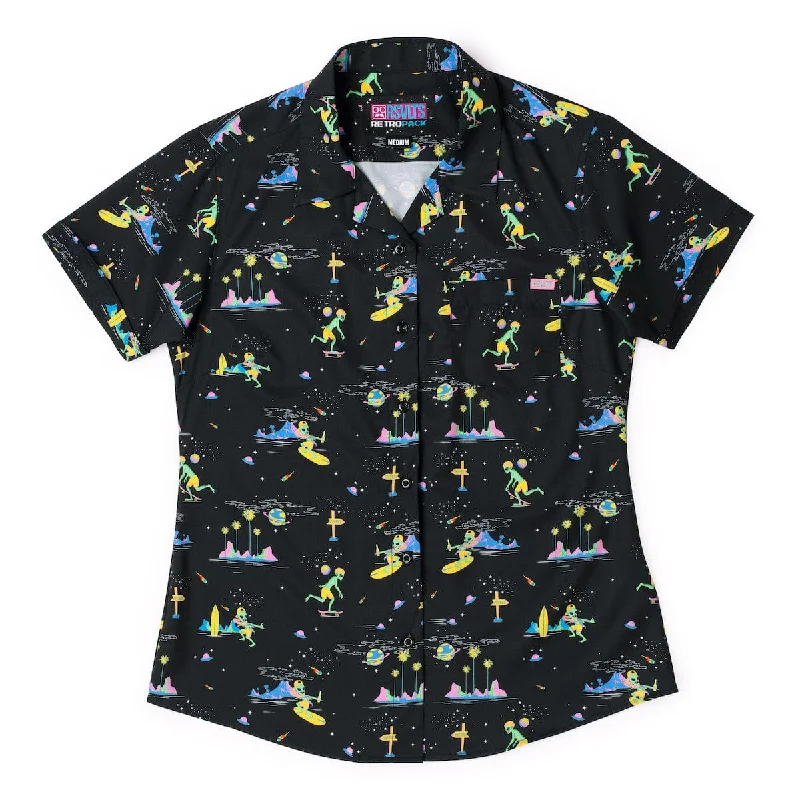 ‘90s Retro Pack ""Space Beach"" – Women's KUNUFLEX Short Sleeve Shirt