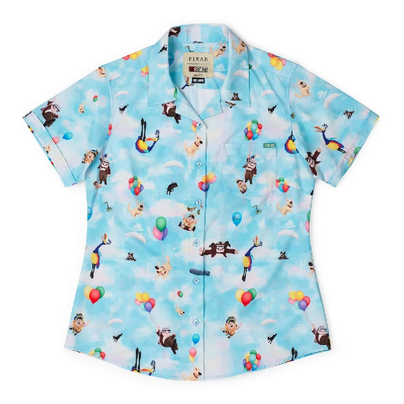 Disney and Pixar Up ""What Goes Up..."" – Women's KUNUFLEX Short Sleeve Shirt